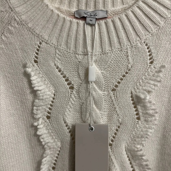 Rails Revolve New Ivory Lambswool Cashmere Jumper - Picture 4 of 5